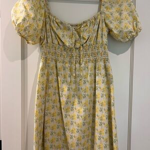 Faithfull the Brand Yellow and White Floral Dress